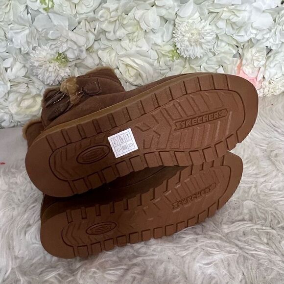 Skechers suede style cozy fur winter boots booties 7 - Picture 4 of 10